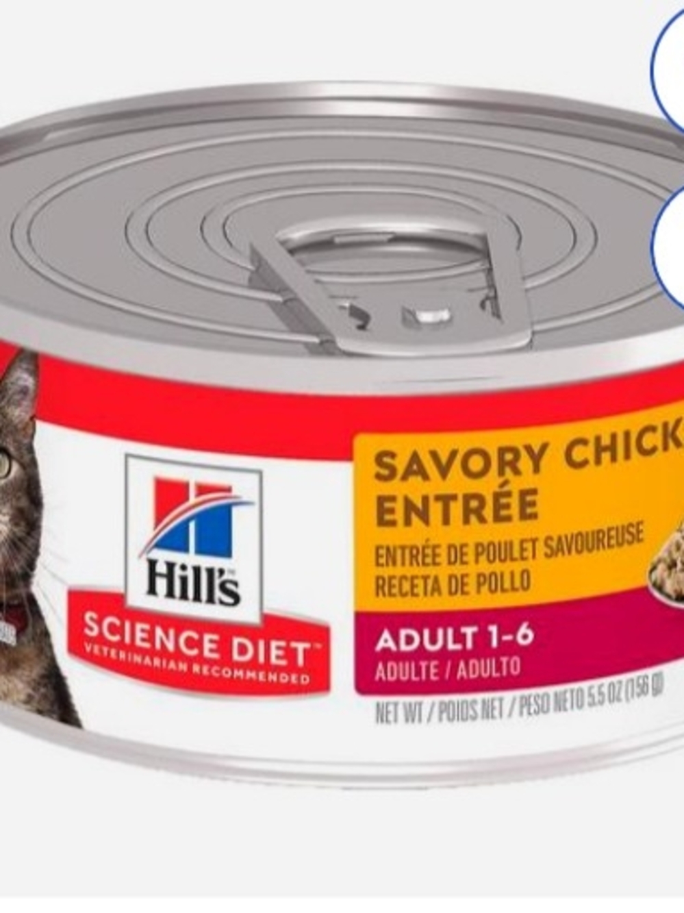 Science Diet Savory Chicken Entree Canned Cat Food - White/Red